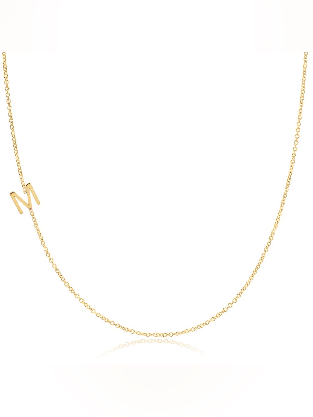 Maya Brenner M Asymmetrical Layering Necklace 18” in Gold